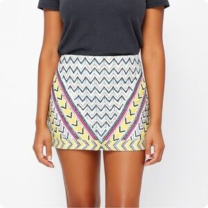 Zara S Beaded Boho Mini Skirt